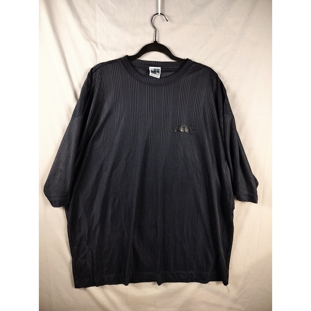 Southpole Mens XXL Shirt Dark Blue Vertical Ribbed Knit Y2K Hip Hop Baggy Street